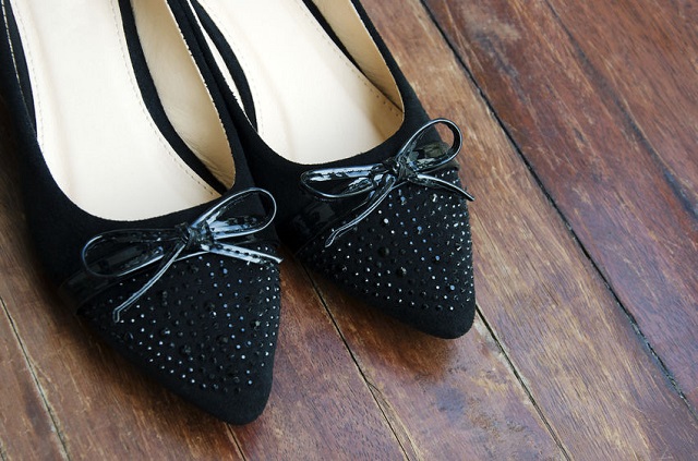 czarne buty baleriny